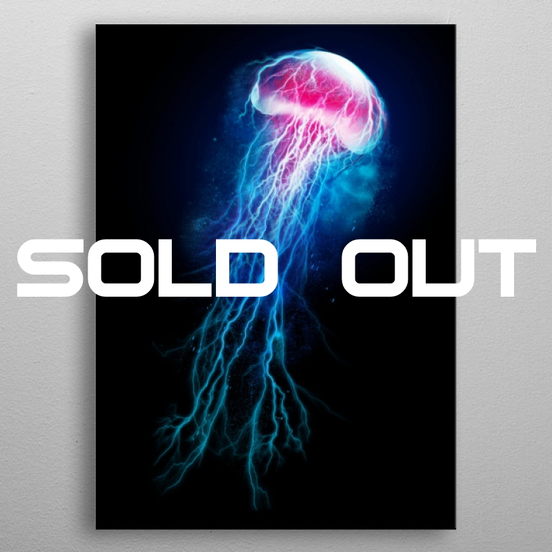 Displate Metall-Poster "Jellyfish Storm" *AUSVERKAUFT*